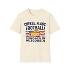 Cheese, Flags, Football T-Shirt