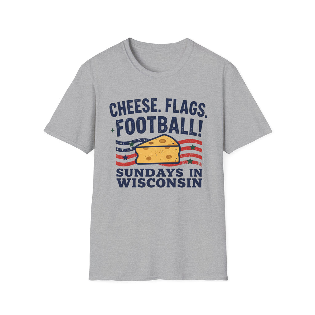 Cheese, Flags, Football T-Shirt