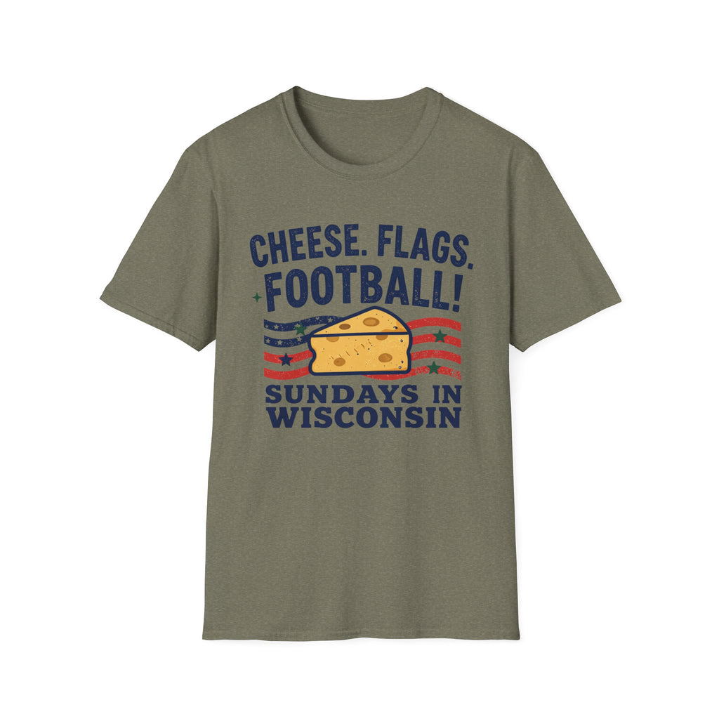 Cheese, Flags, Football T-Shirt
