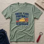 Cheese, Flags, Football T-Shirt