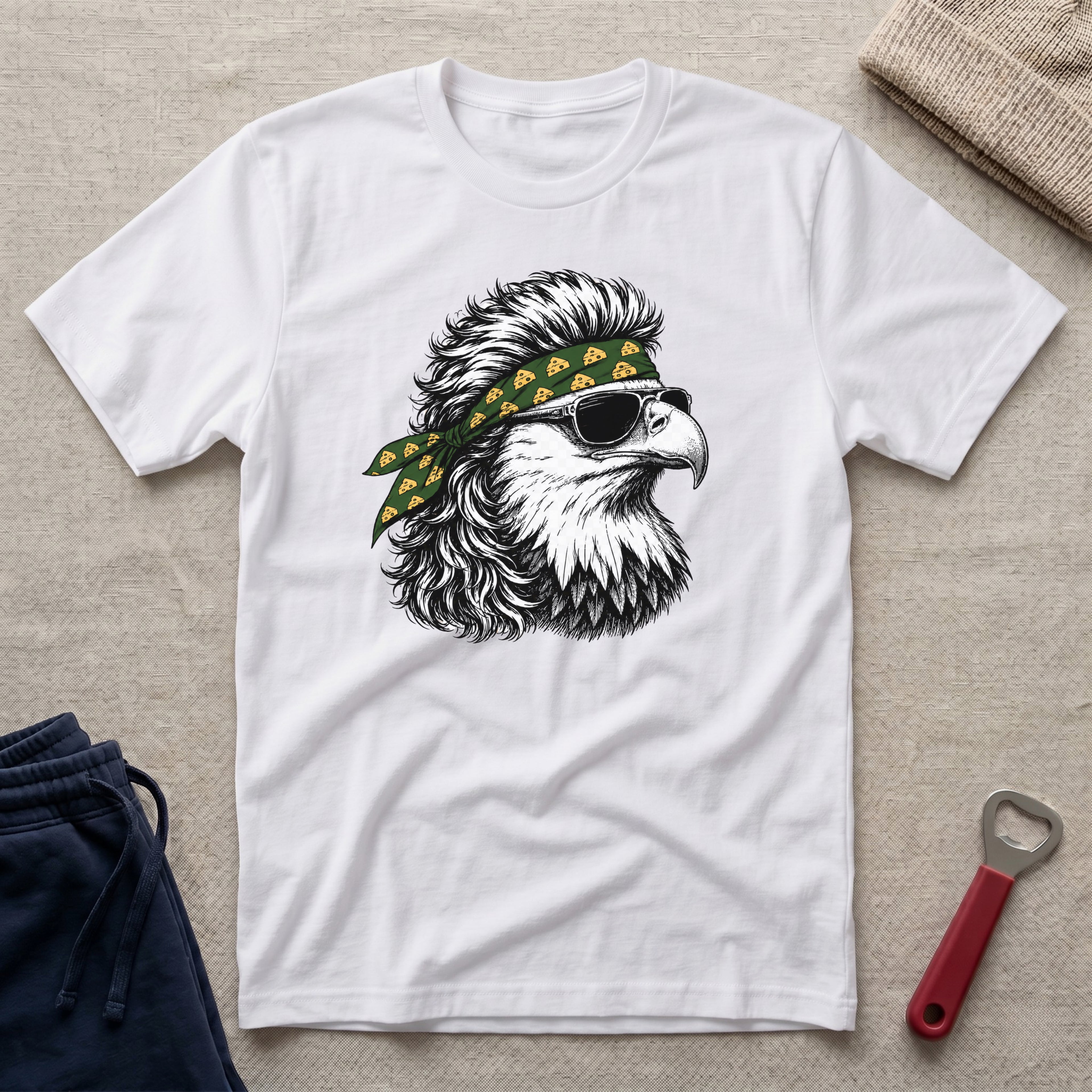 Cheesehead Bandana, Eagle T-Shirt