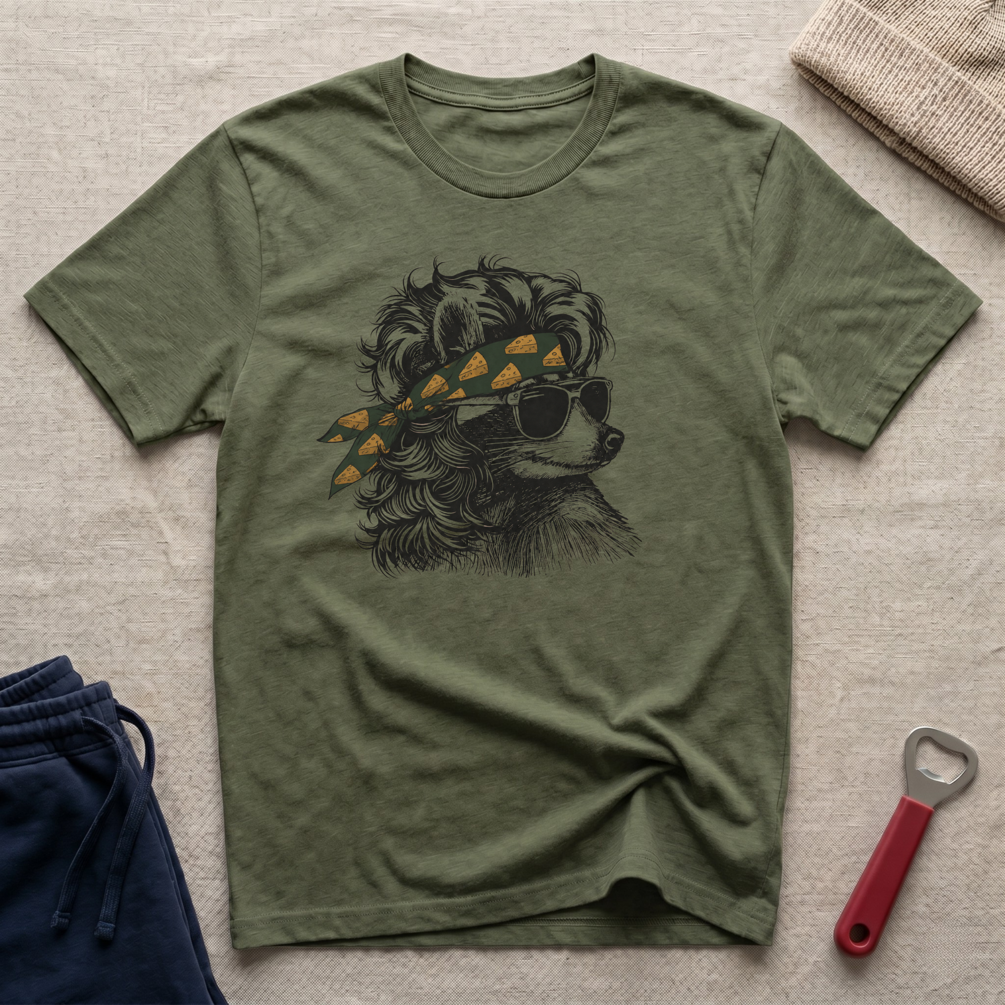 Cheesehead Bandana, Coon T-Shirt