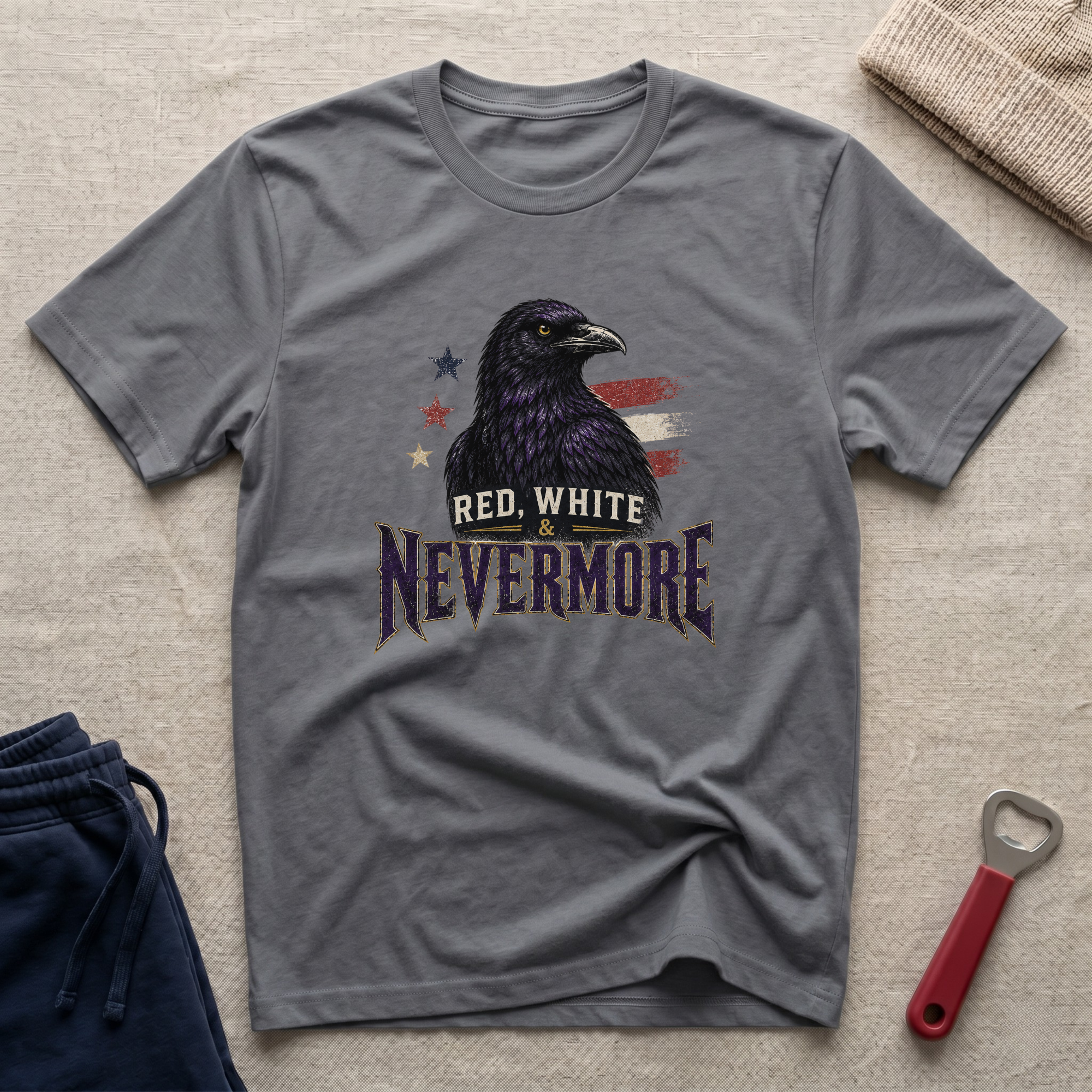 Red, White and Nevermore T-Shirt