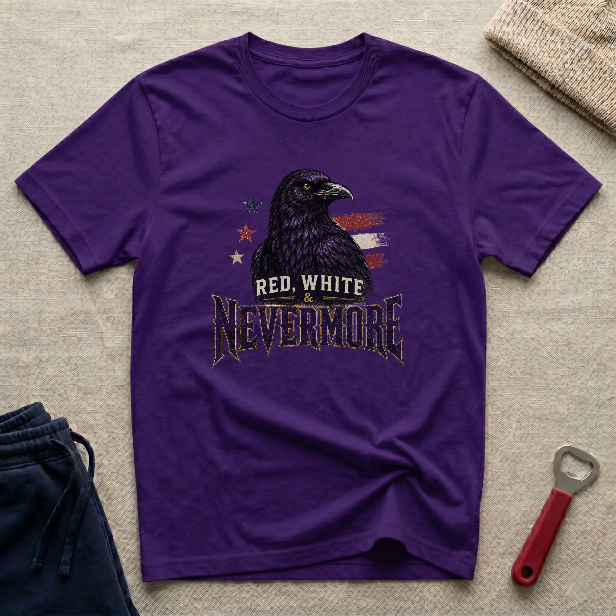 Red, White and Nevermore T-Shirt