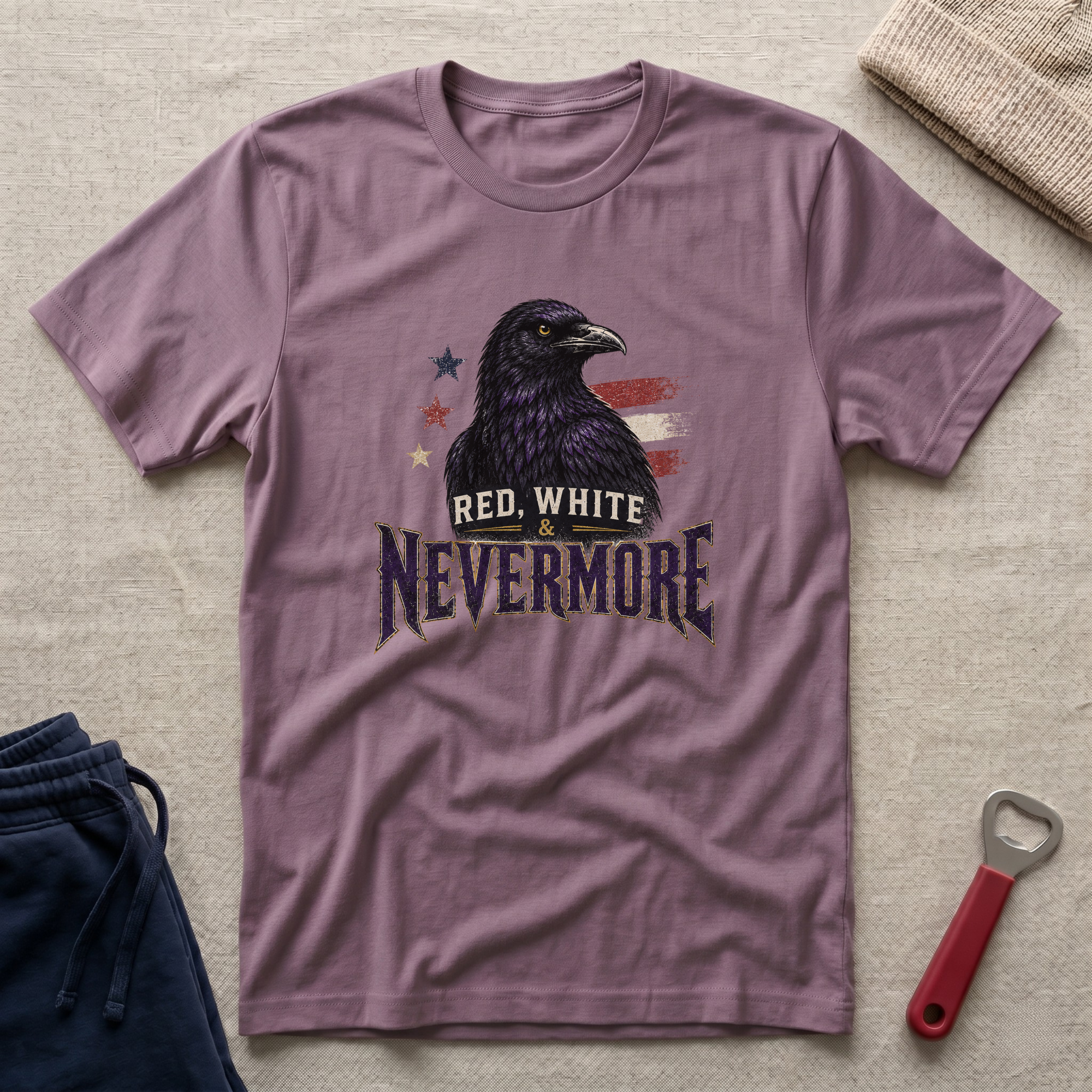 Red, White and Nevermore T-Shirt