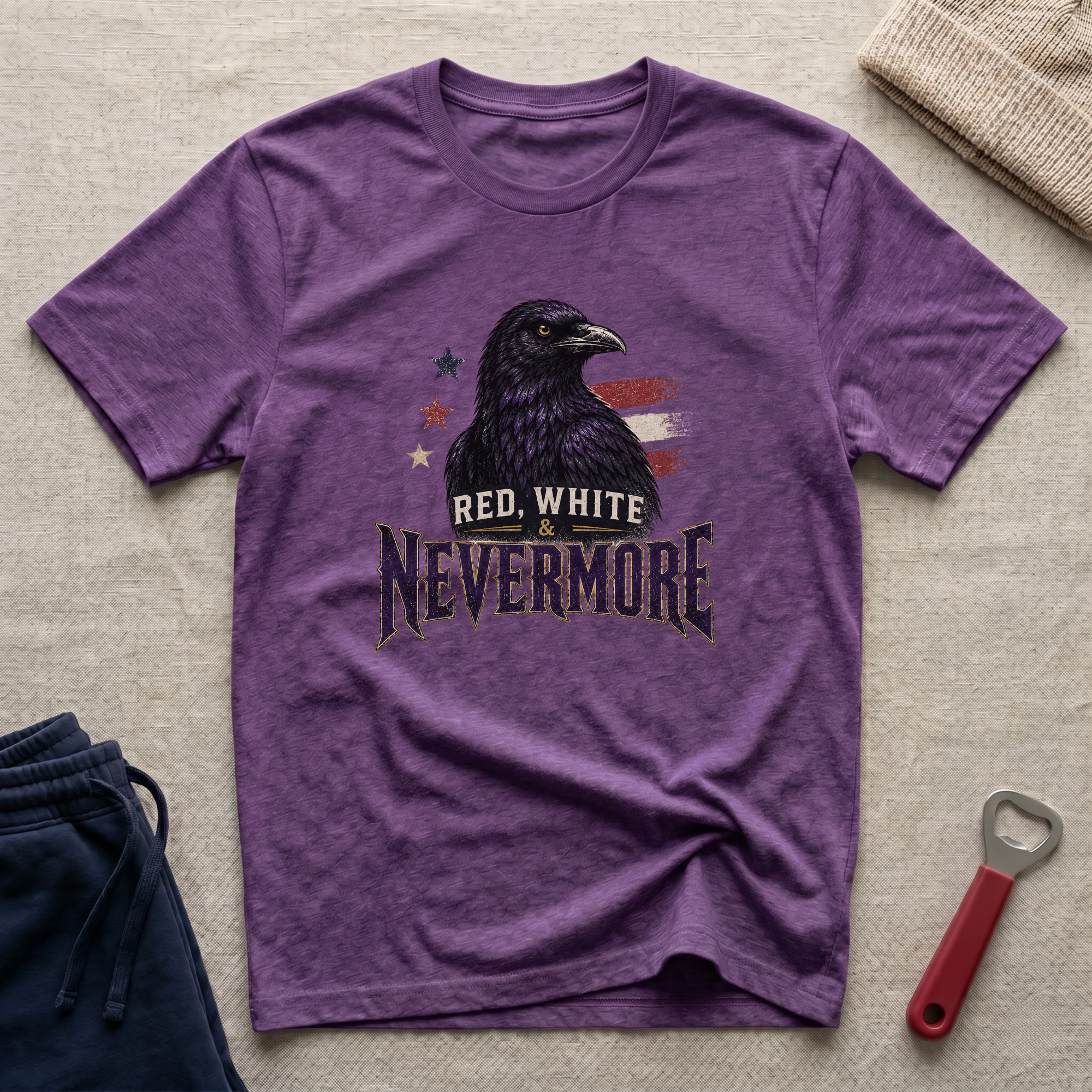 Red, White and Nevermore T-Shirt