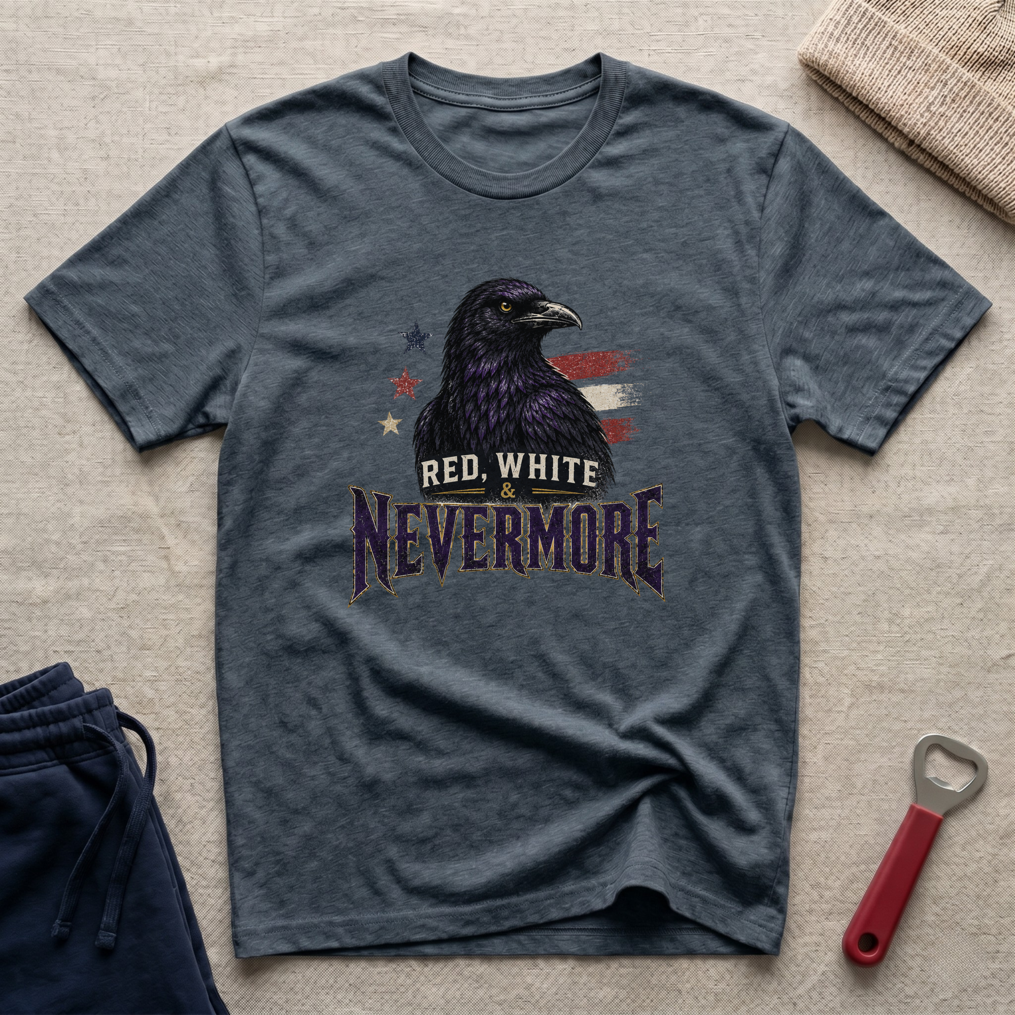 Red, White and Nevermore T-Shirt