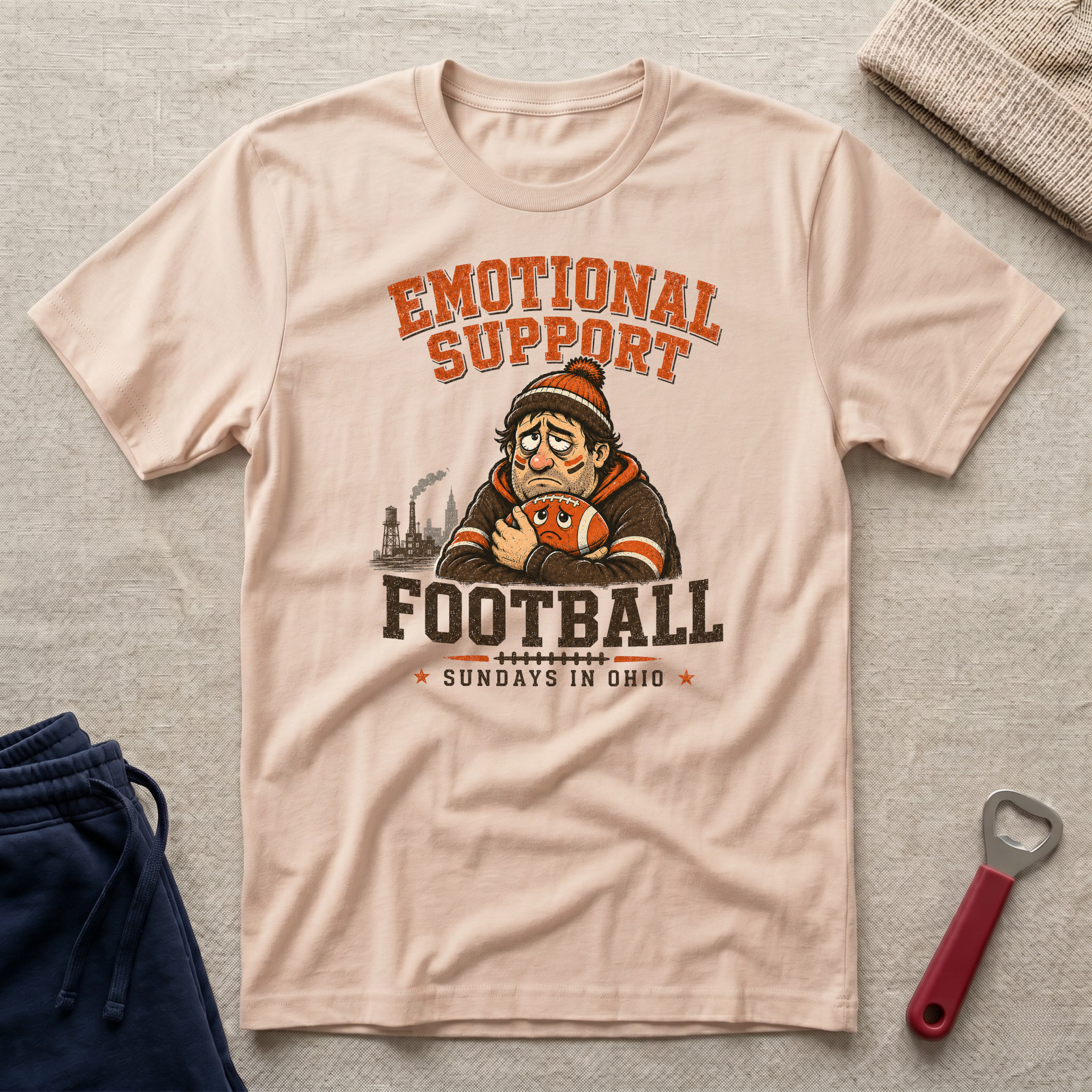 Emotional Support Football T-Shirt