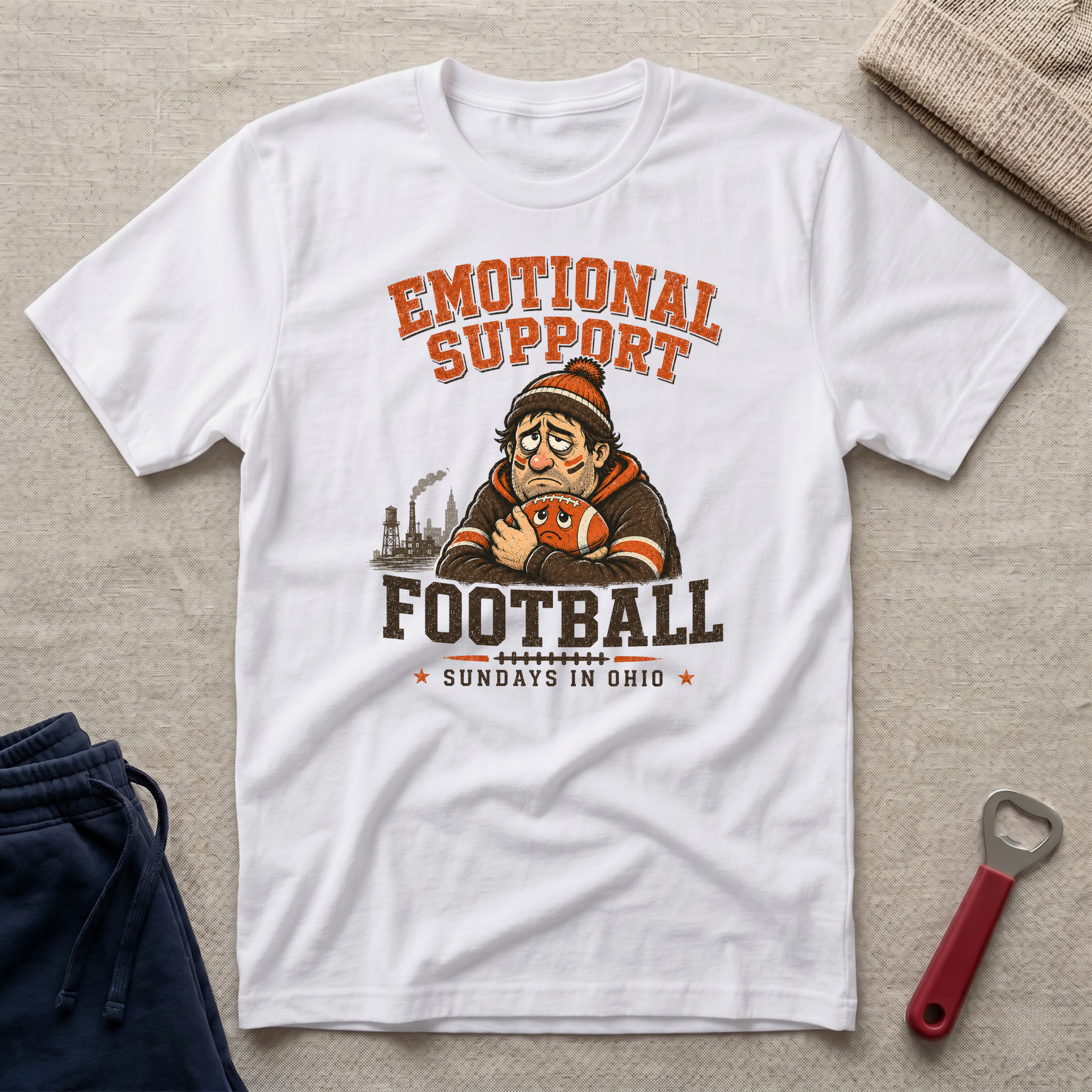Emotional Support Football T-Shirt