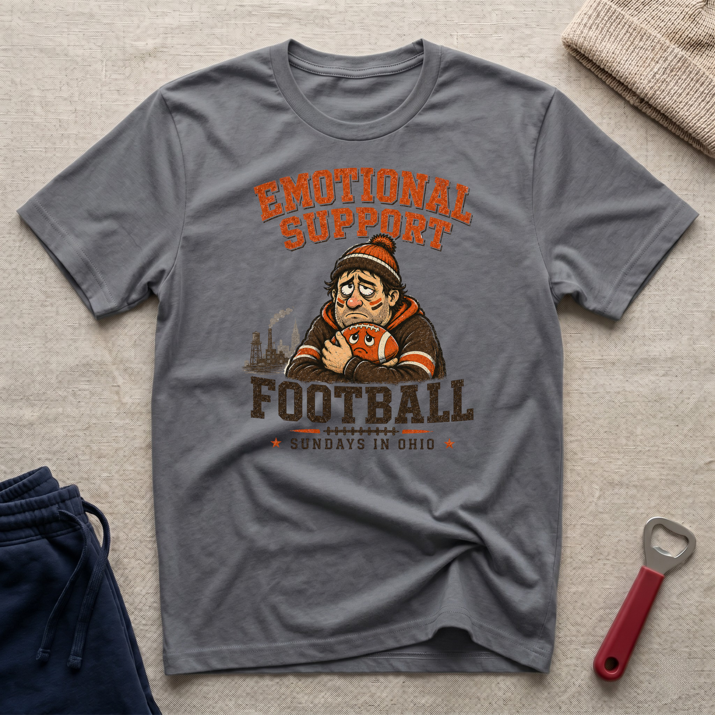 Emotional Support Football T-Shirt