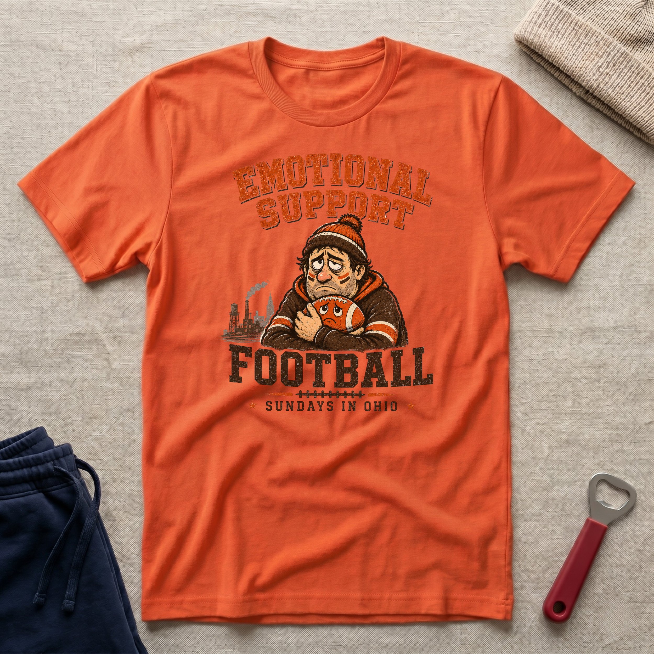Emotional Support Football T-Shirt