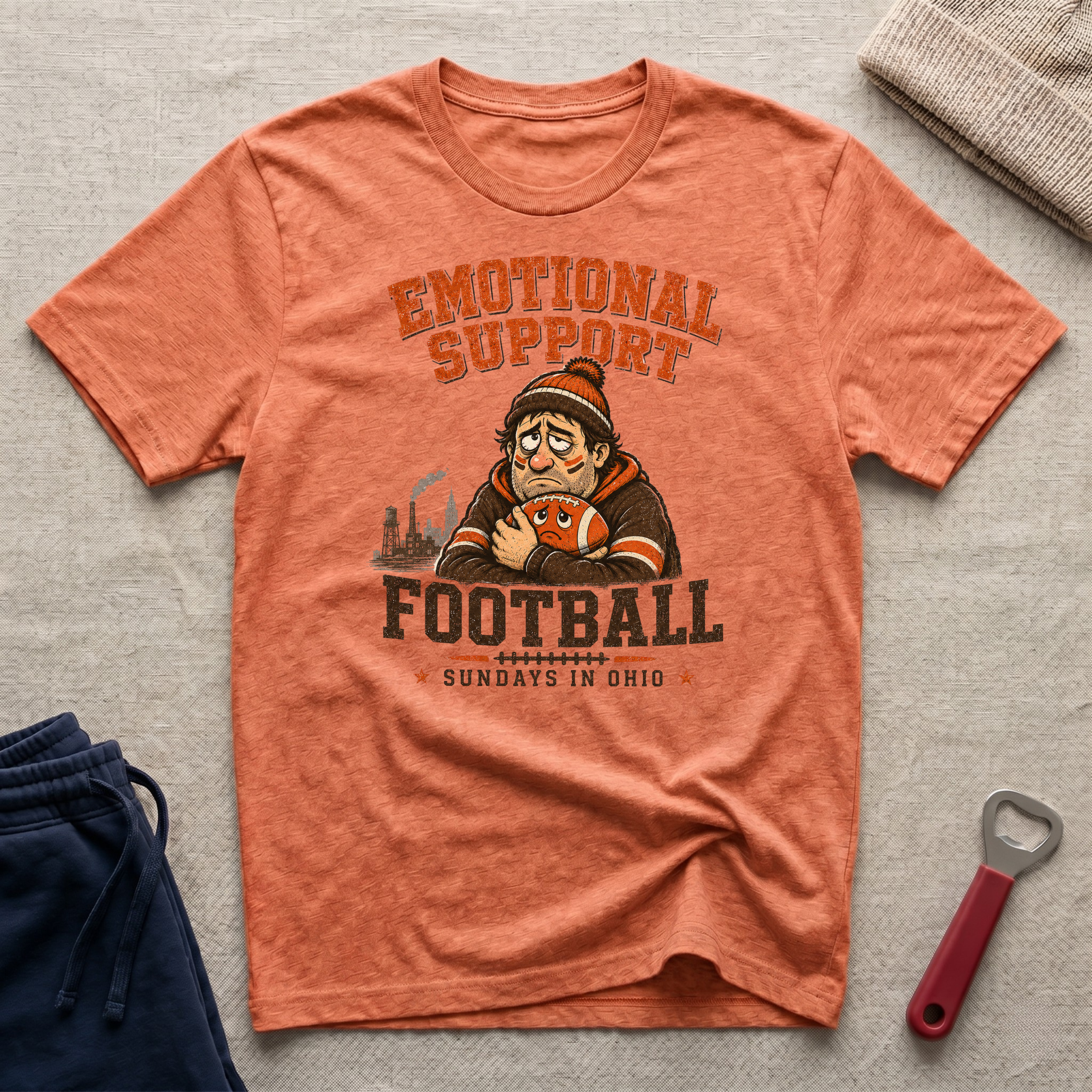 Emotional Support Football T-Shirt