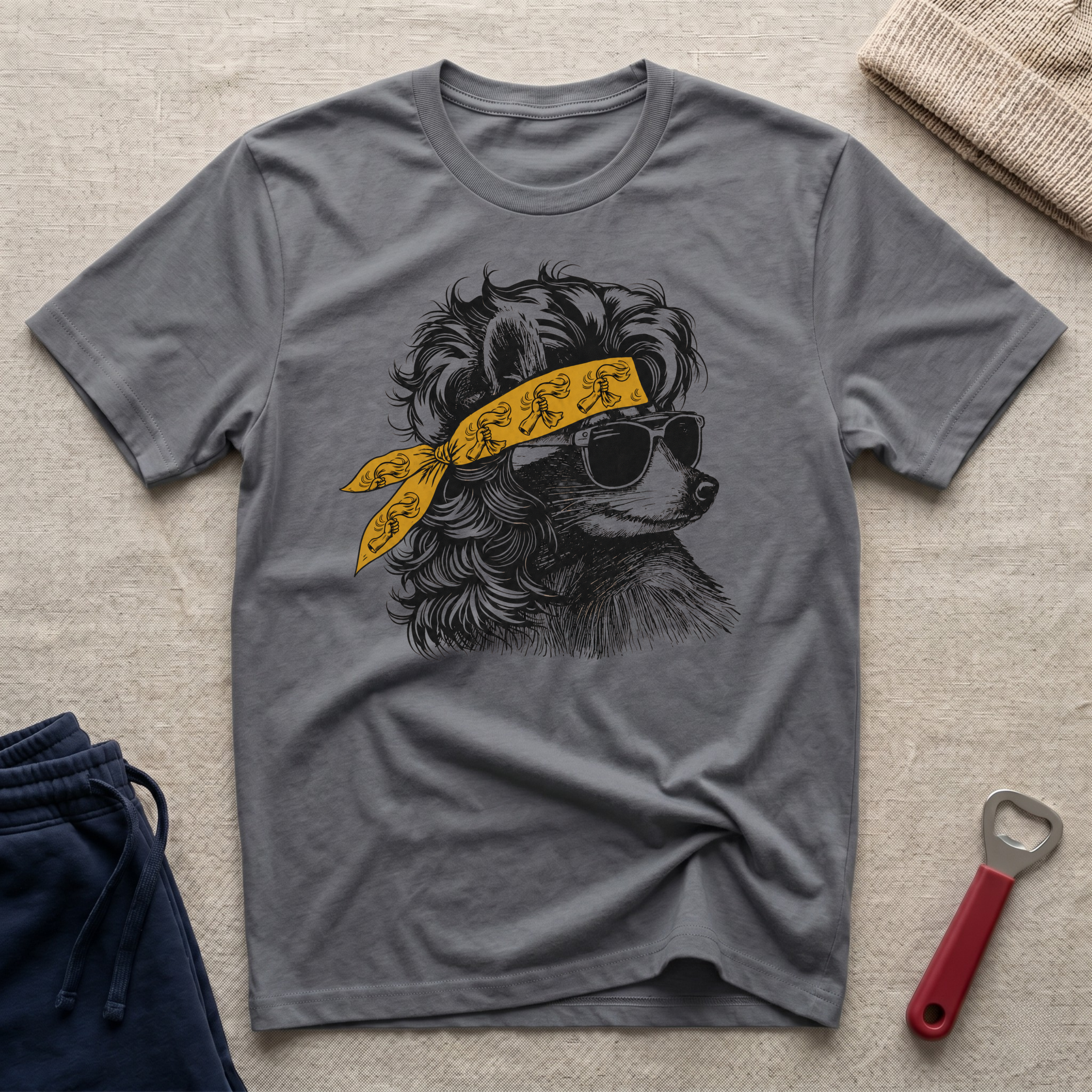 Steel, Coon Bandana T-Shirt