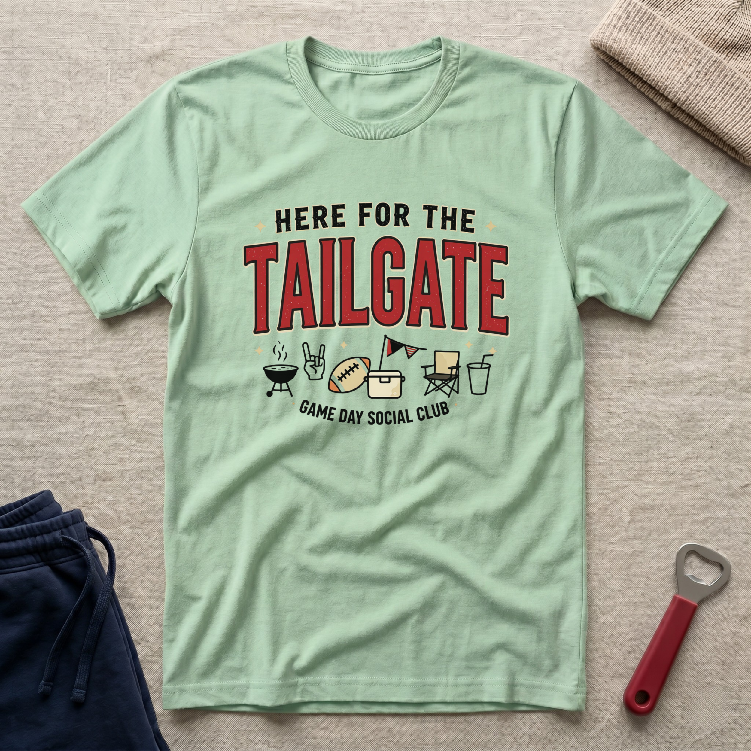 Here for the Tailgate T-Shirt