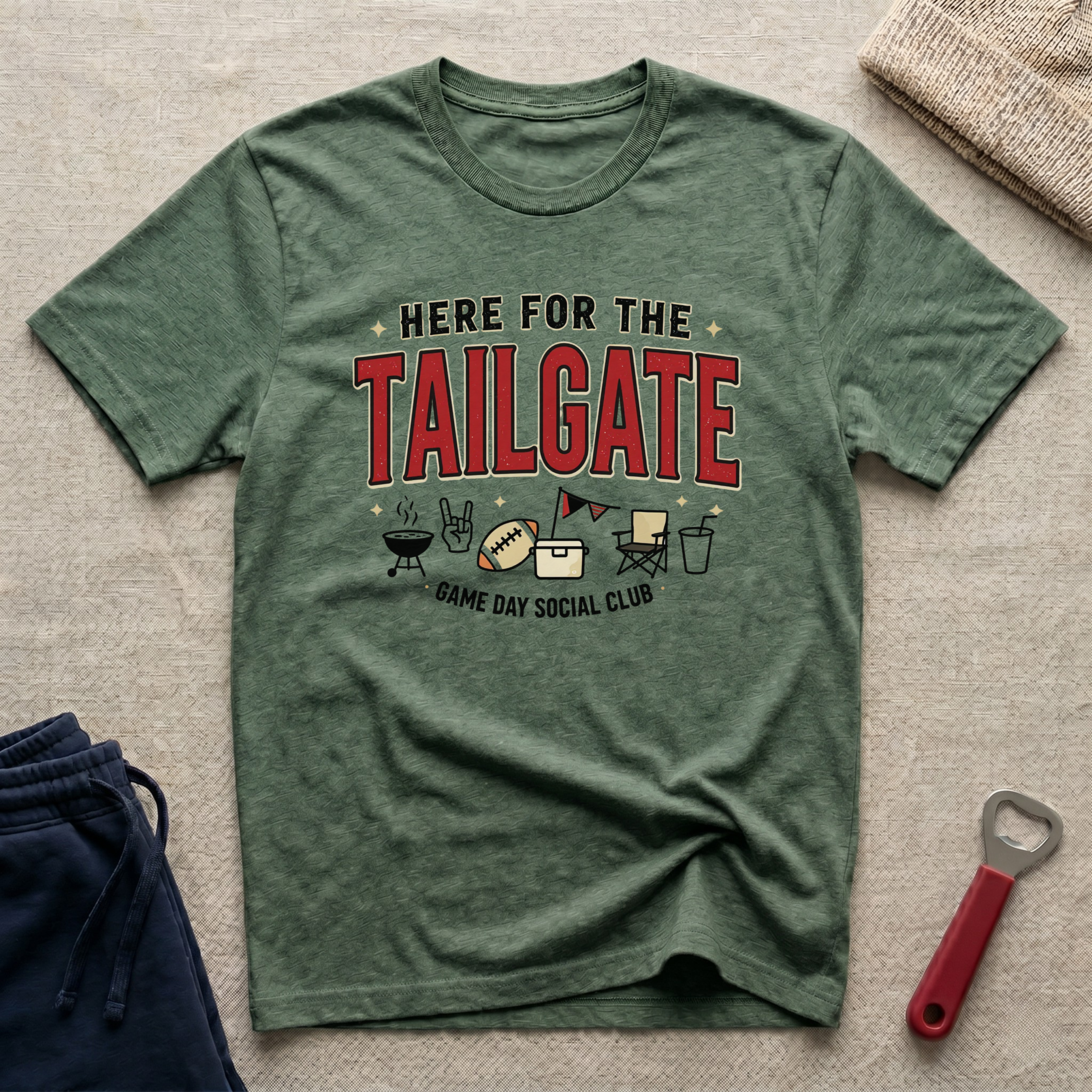 Here for the Tailgate T-Shirt