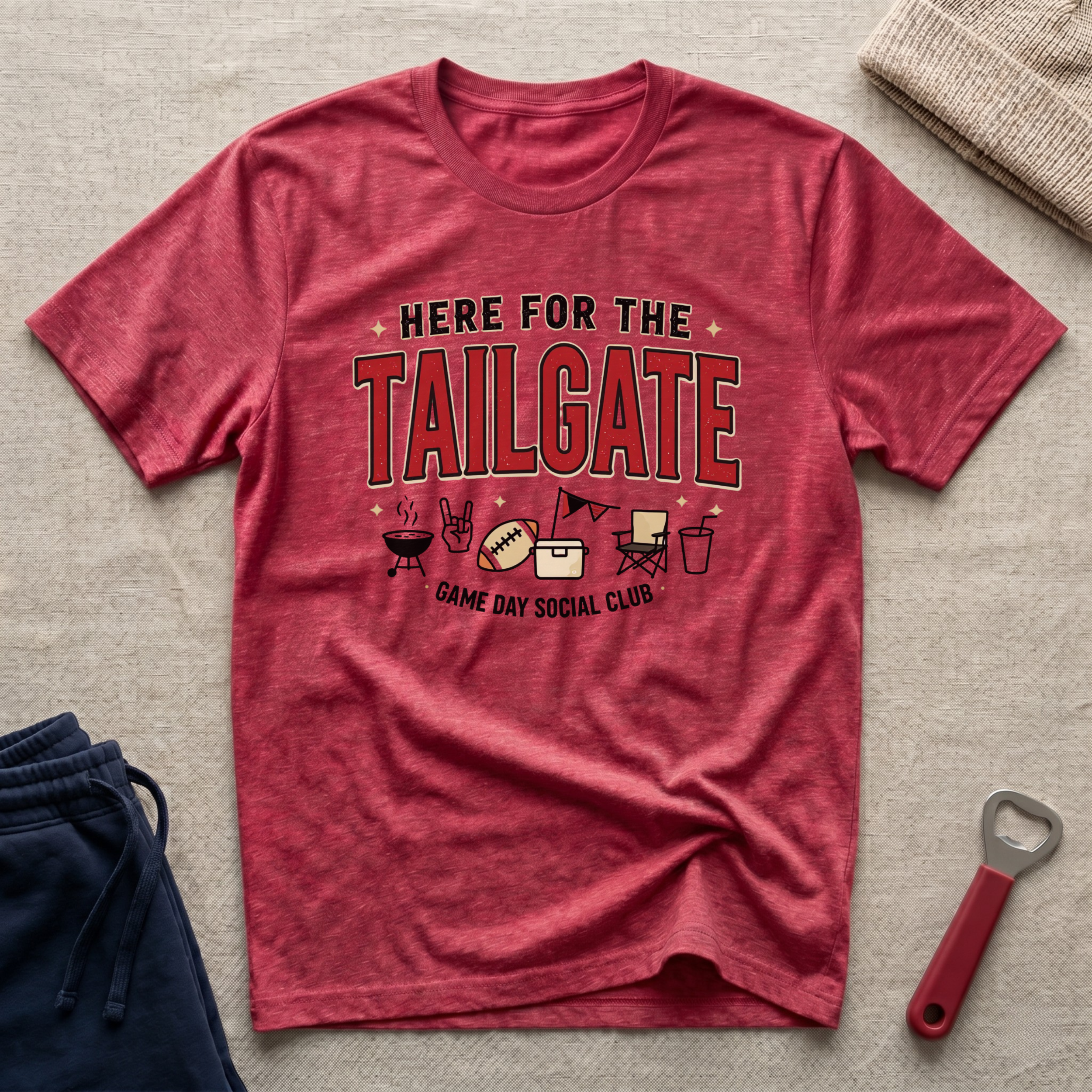 Here for the Tailgate T-Shirt