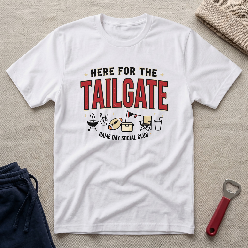 Here for the Tailgate T-Shirt