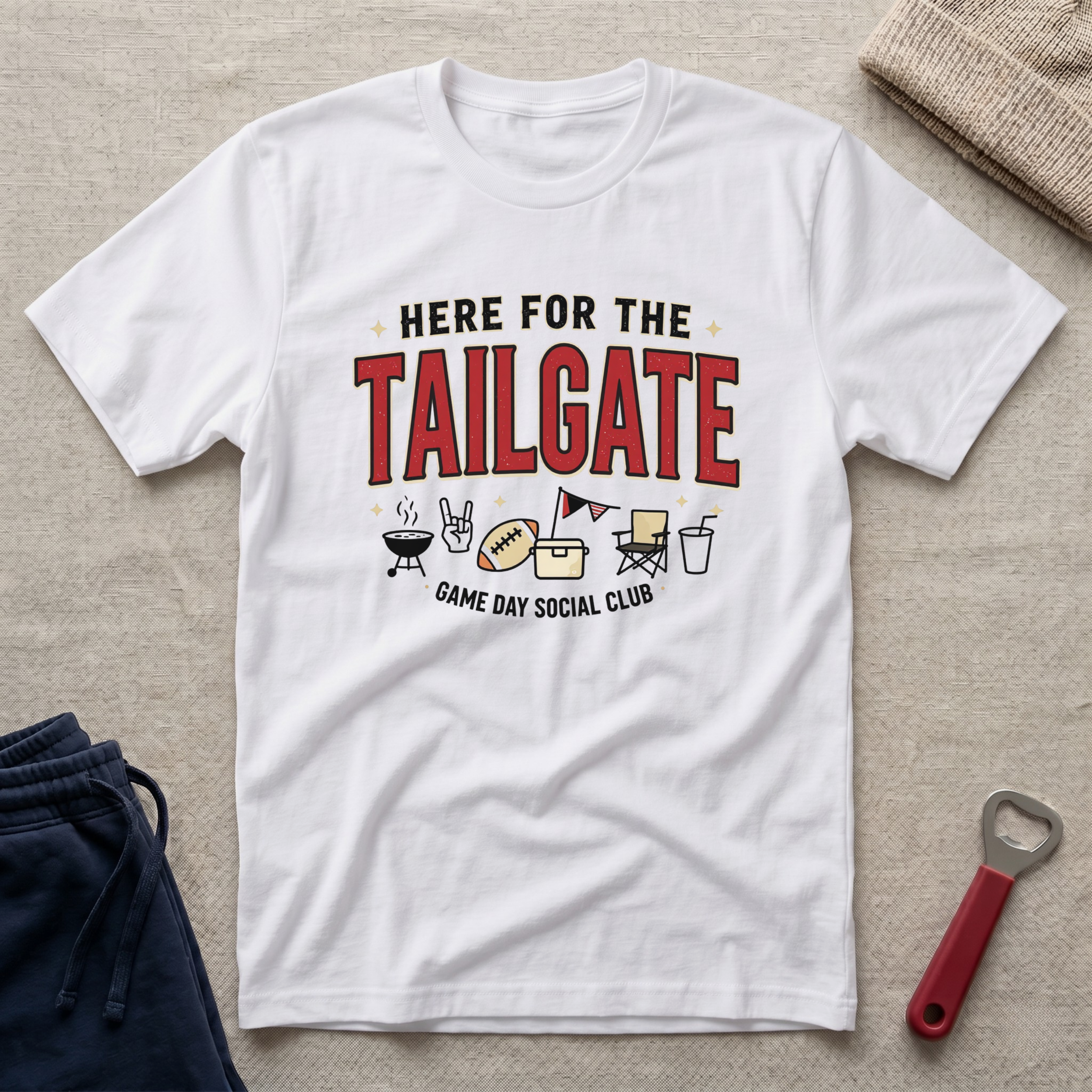 Here for the Tailgate T-Shirt