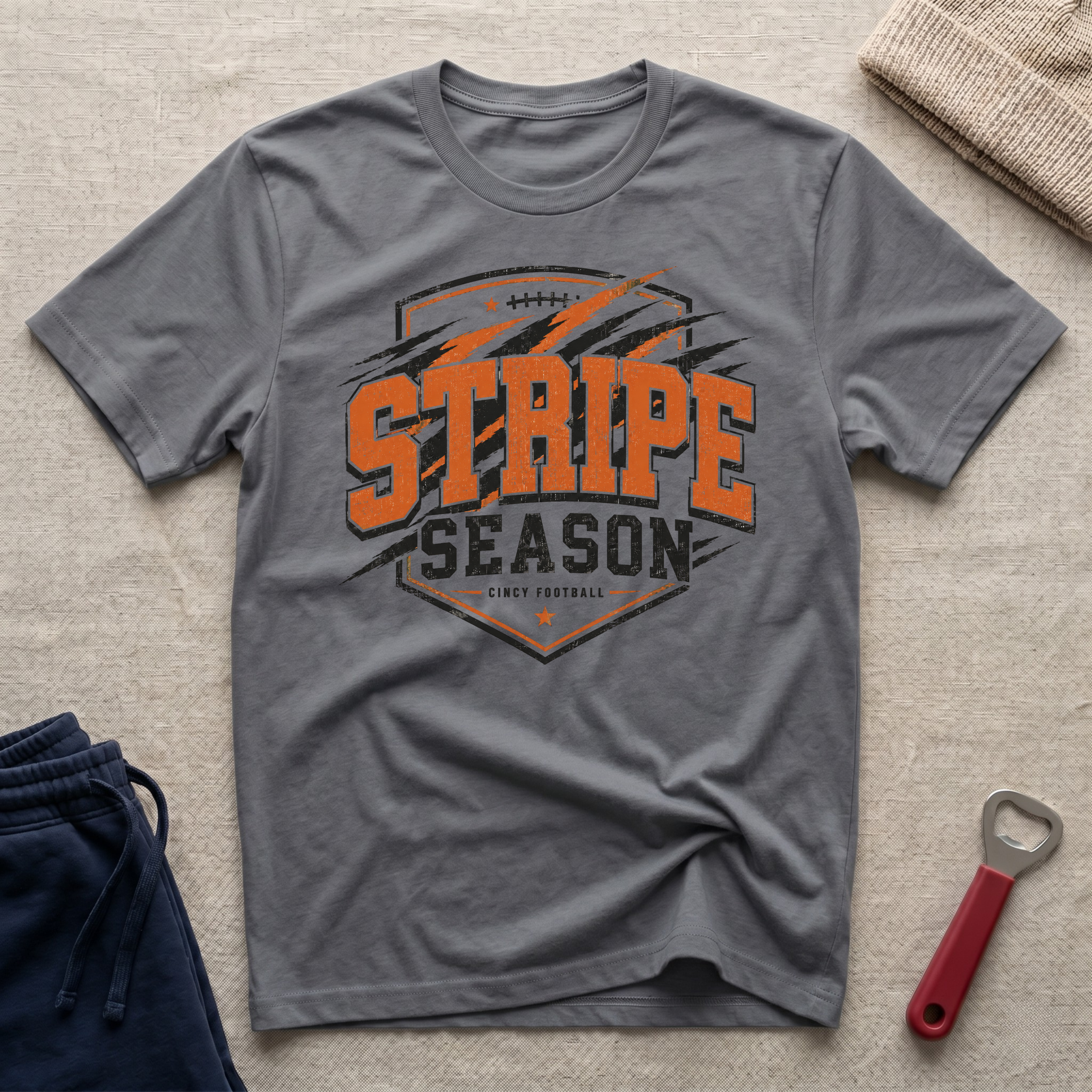 Stripe Season Badge T-Shirt
