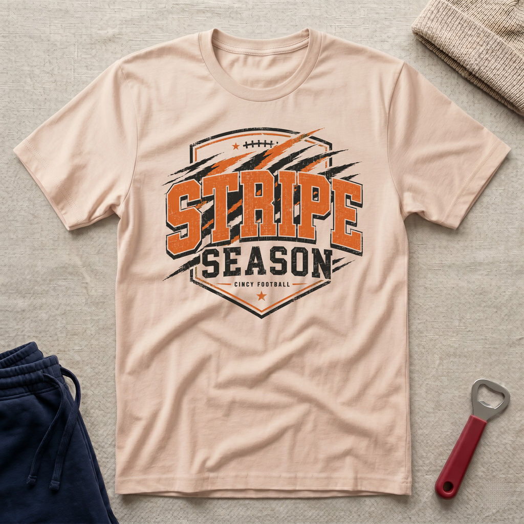 Stripe Season Badge T-Shirt