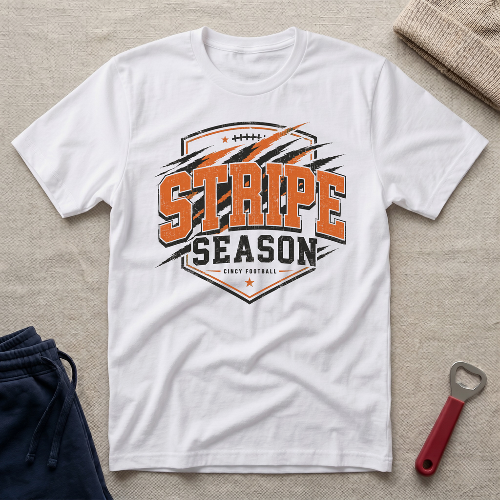 Stripe Season Badge T-Shirt