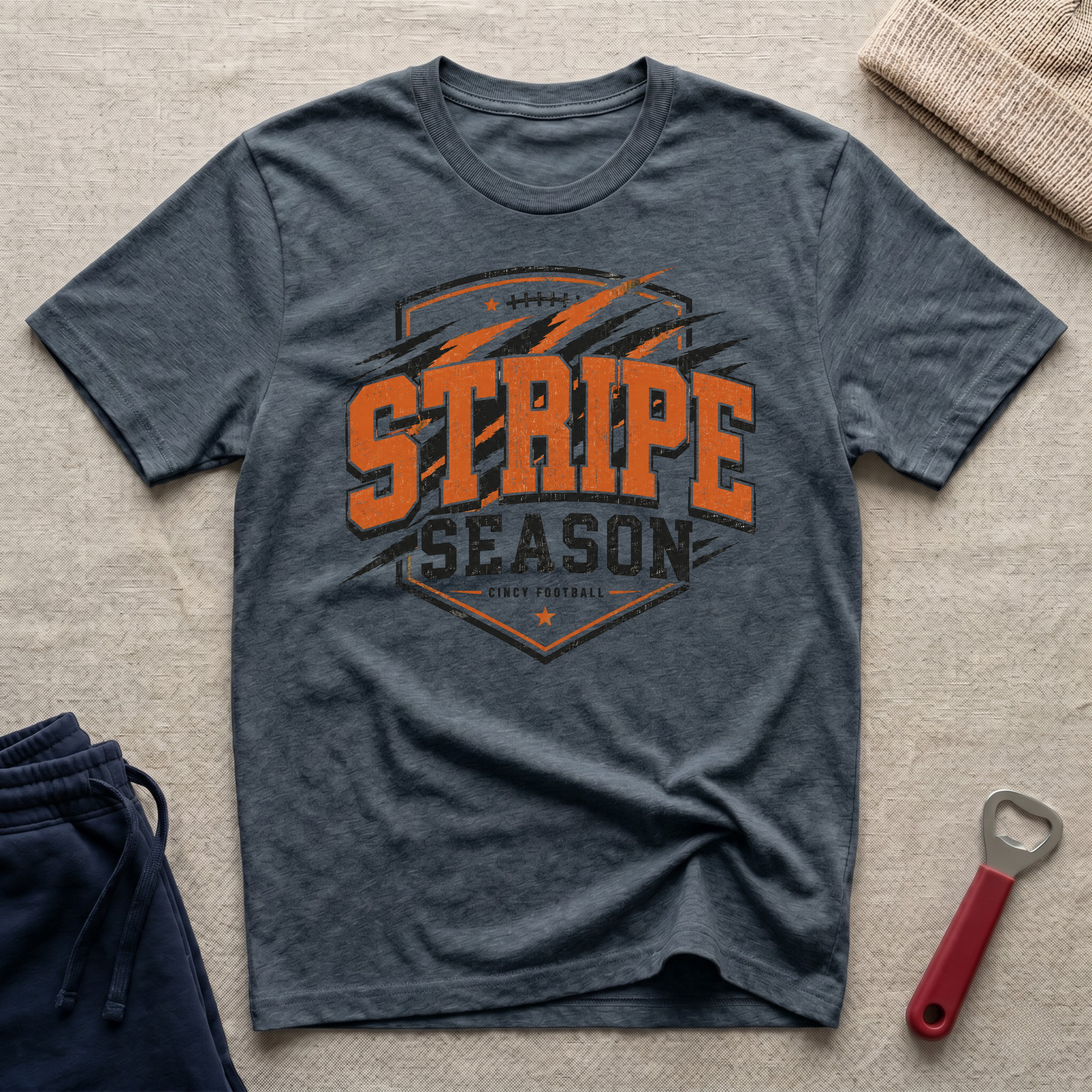 Stripe Season Badge T-Shirt