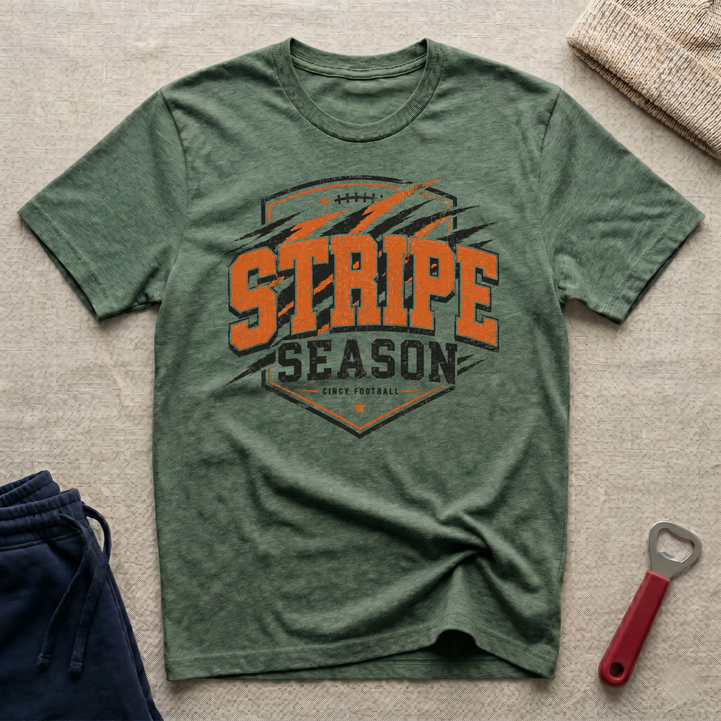 Stripe Season Badge T-Shirt