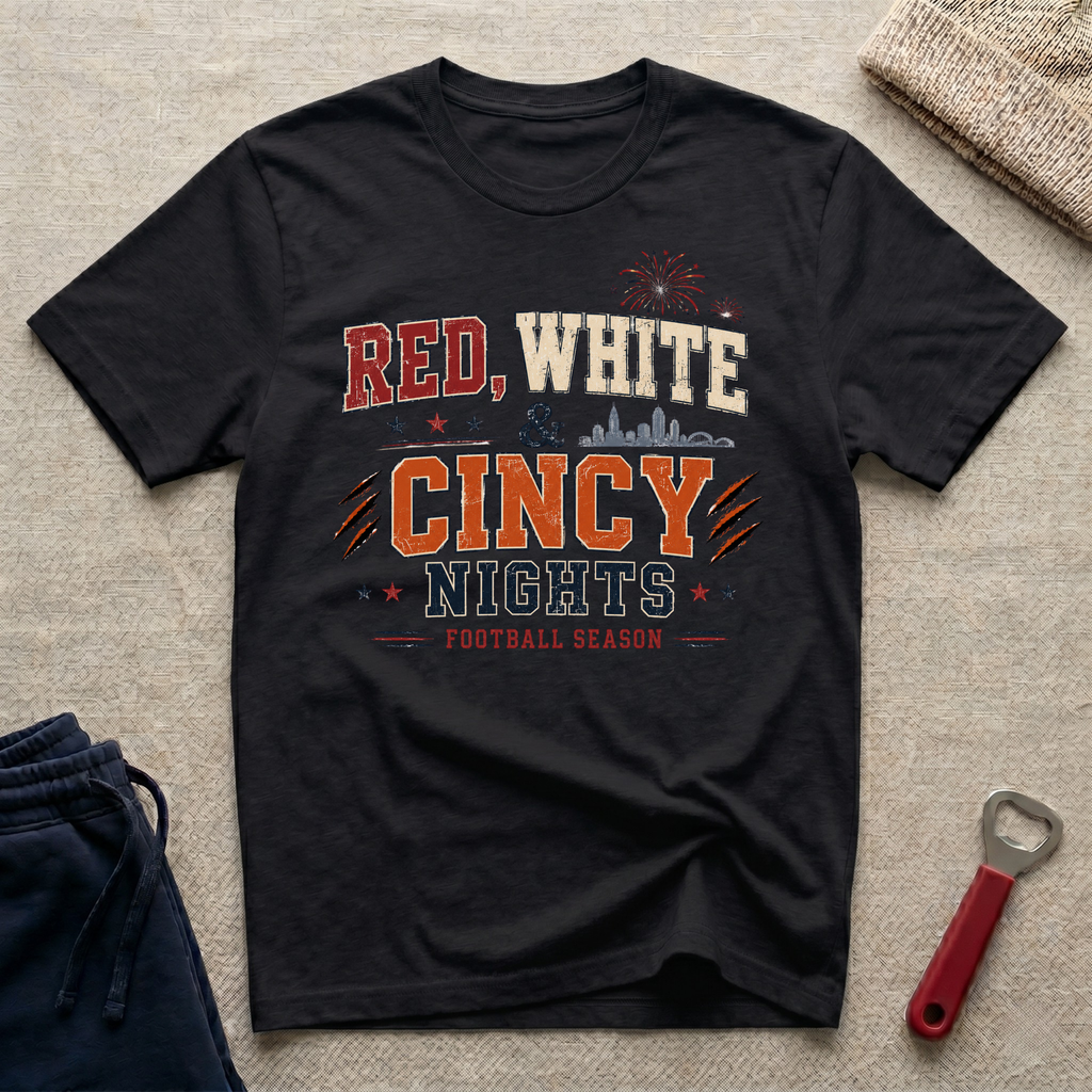 Red, White, Cincy Nights T-Shirt