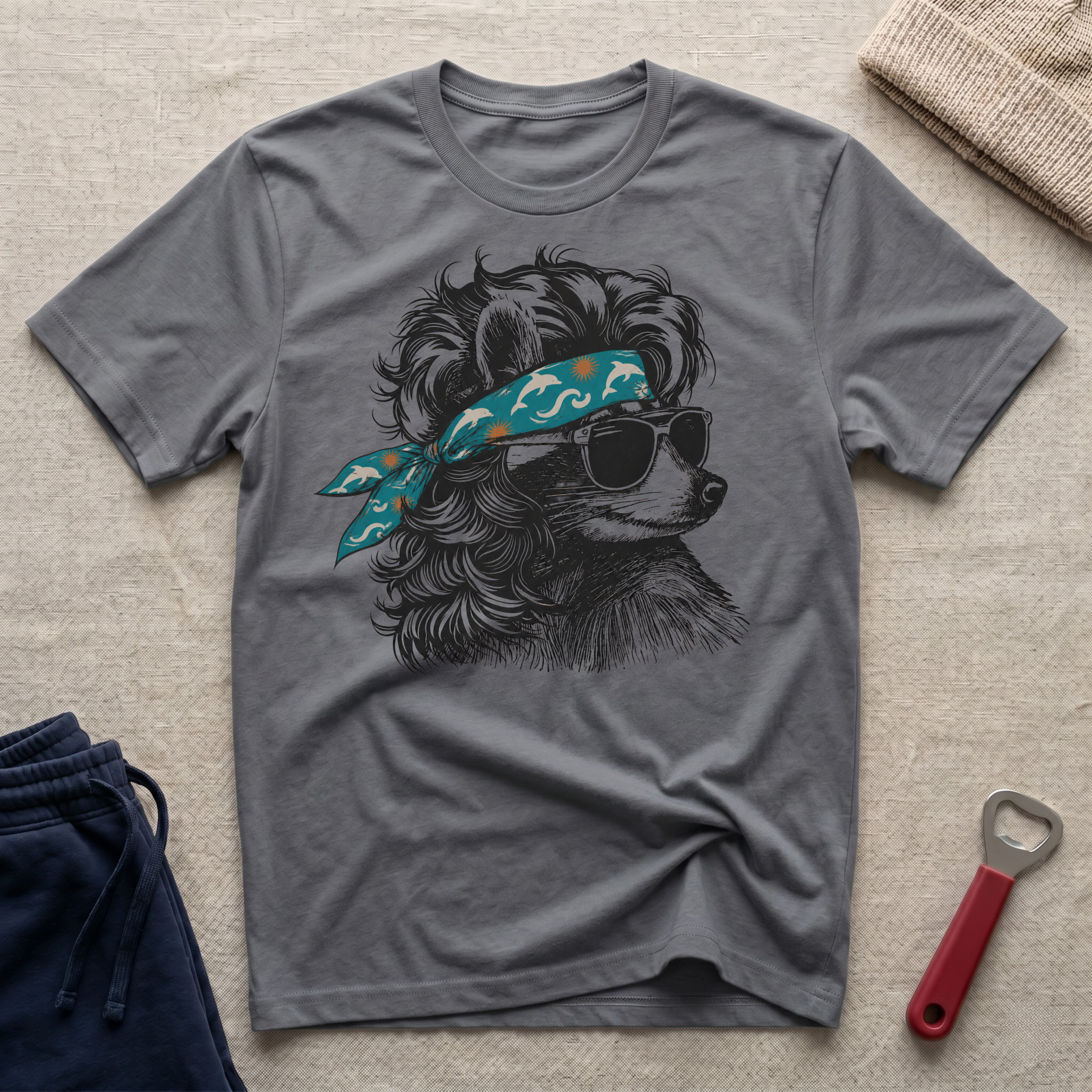 Coon, Dolphin Bandana T-Shirt
