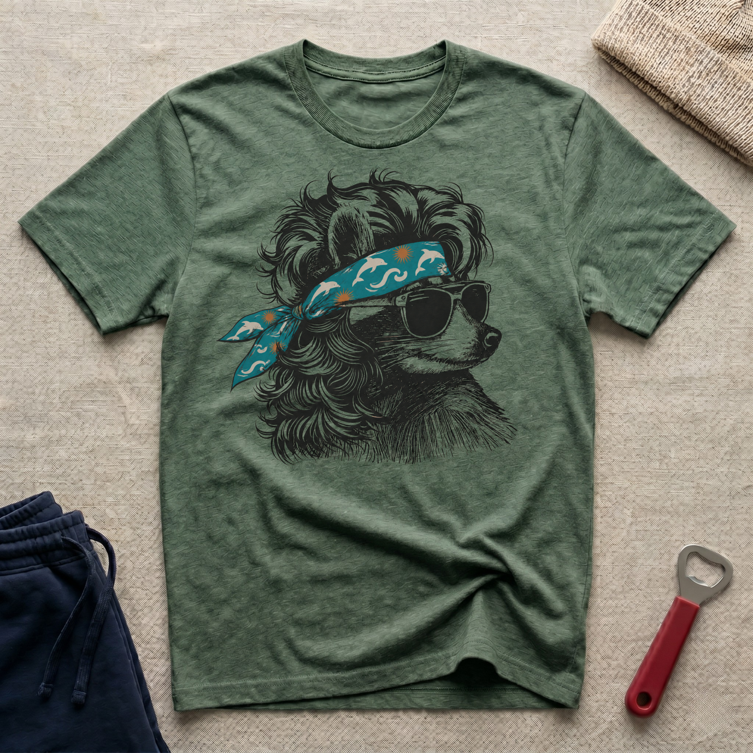 Coon, Dolphin Bandana T-Shirt