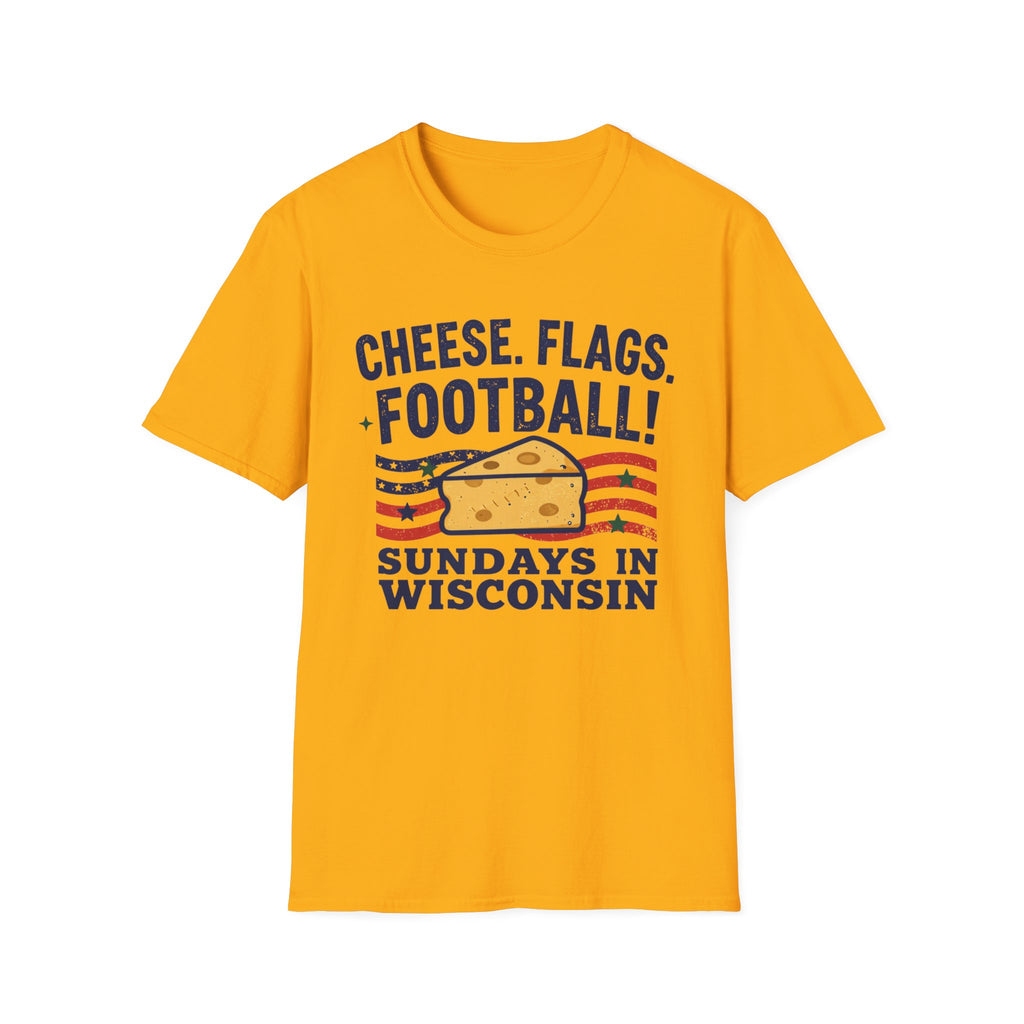 Cheese, Flags, Football T-Shirt