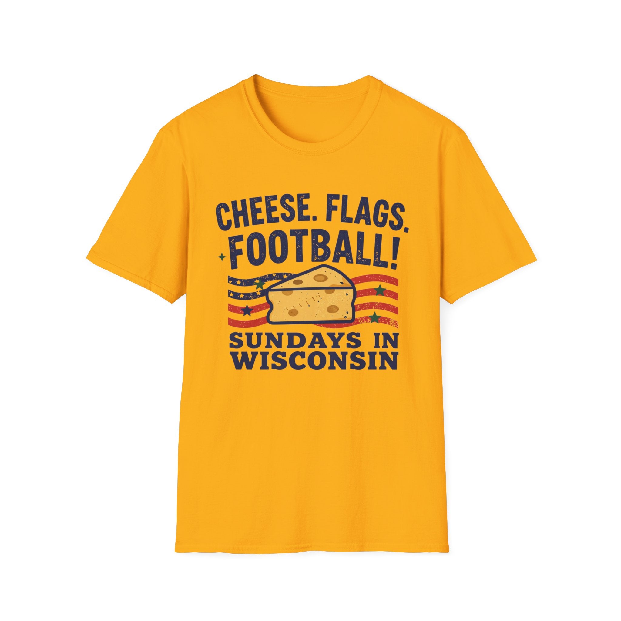 Cheese, Flags, Football T-Shirt