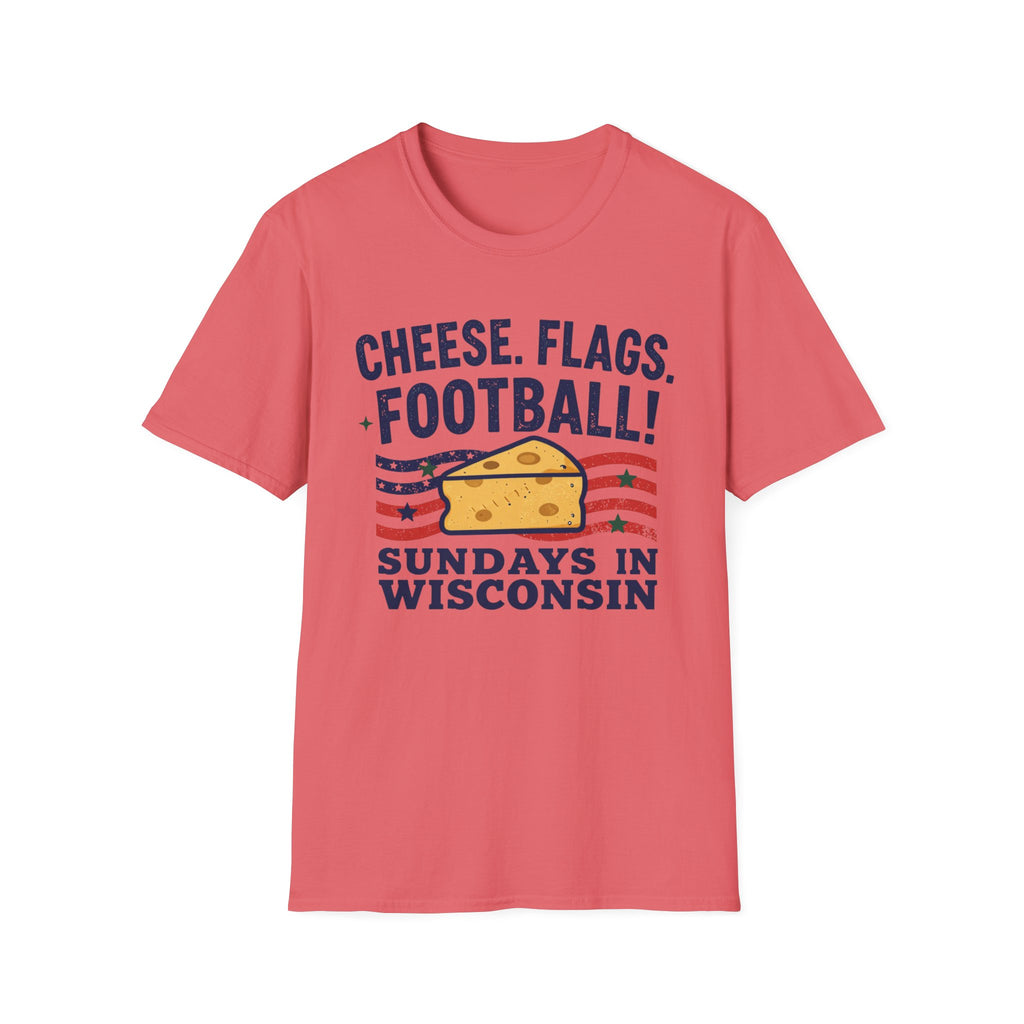 Cheese, Flags, Football T-Shirt