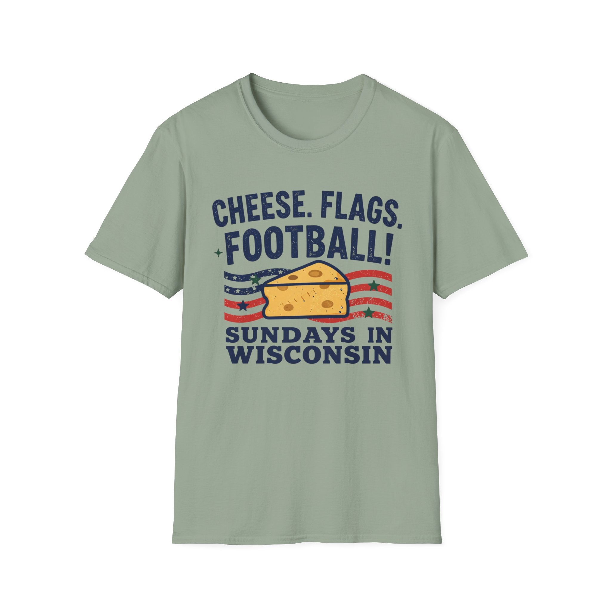 Cheese, Flags, Football T-Shirt