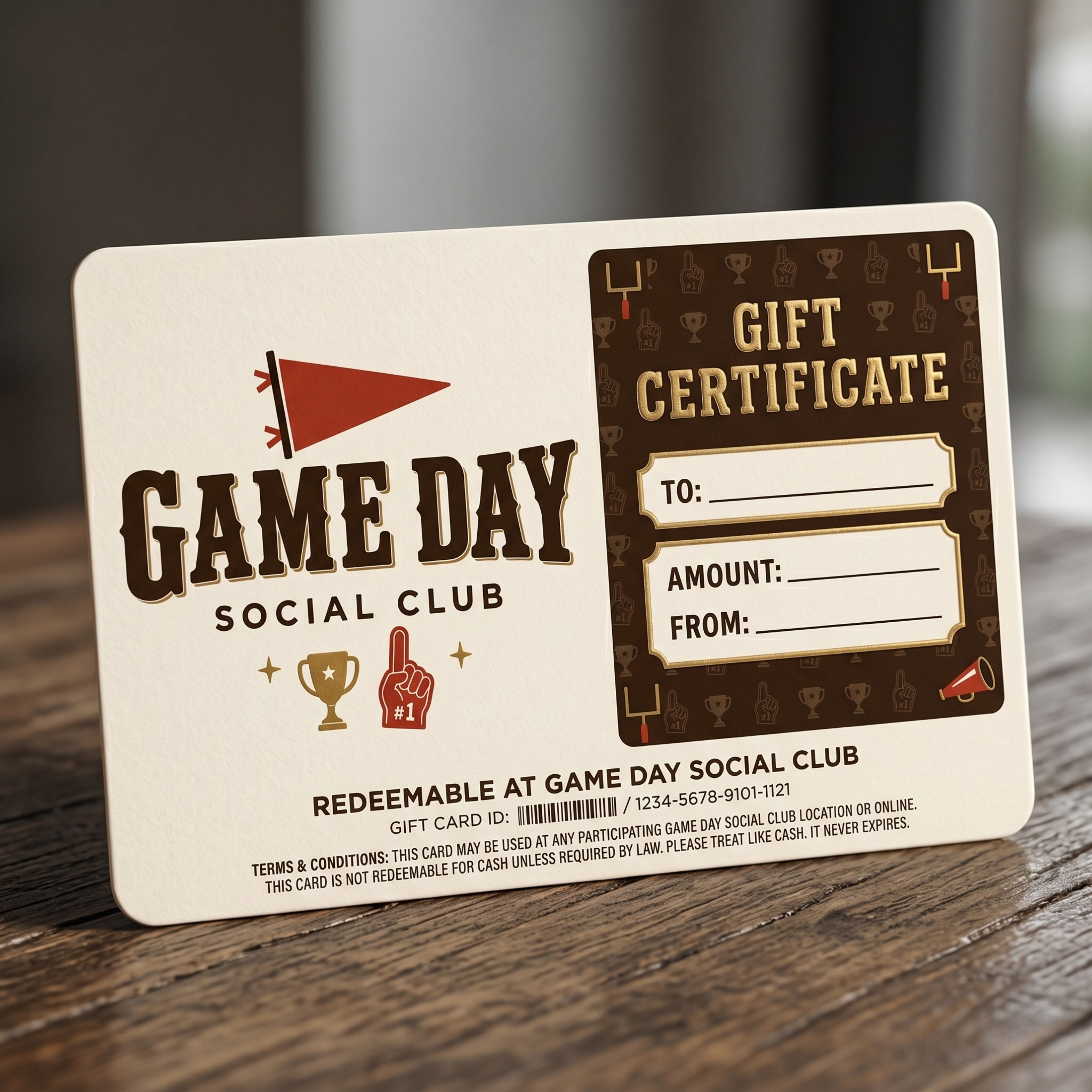 Game Day Social Club Gift Card